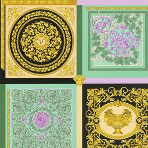 Versace Vliestapete Wallpaper Versace 5 Design Patchwork, leicht strukturiert, abstrakt, gemustert, leicht glänzend, (1 St), auffallende Fliesen-Tapete Tapeten Wohnzimmer Schlafzimmer Küche Optik