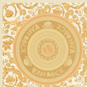 VERSACE Vliestapete Wallpaper Versace 5 Floral Design Tapeten Designertapete, auffallende Fliesen-Tapete Gr. B/L: 0,7 m x 10,05 m, Rollen: 1 St., goldfarben (goldfarben, weiß) Vliestapeten