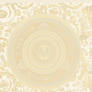 VERSACE Vliestapete Wallpaper Versace 5 Floral Design Tapeten Gr. B/L: 0,7 m x 10,05 m, Rollen: 1 St., beige (beige, creme, weiß) Vliestapeten