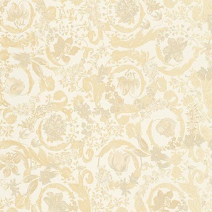Versace Vliestapete Wallpaper Versace 5 Floral, leicht strukturiert, abstrakt, gemustert, leicht glänzend, (1 St), Designertapete Tapeten Wohnzimmer Schlafzimmer Küche Flur Design Optik