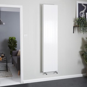 Vertikaler Design Flachheizkörper Weiß (doppellagig) 1800x400mm, 1400W - Stelrad Vita Deco von Hudson Reed