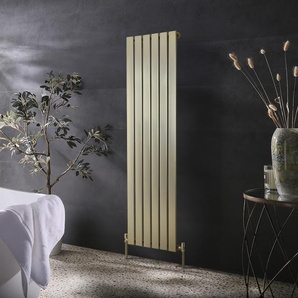 Vertikaler Design Heizkörper - 160cm x 45cm - in Gold-Finish - einlagig - Delta von Hudson Reed