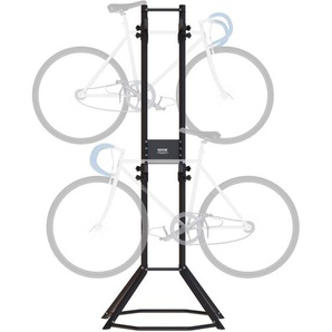 VEVOR Fahrradständer für 4 Fahrräder, freistehender vertikaler Schwerkraft-Wand-Fahrradträger, voll verstellbarer Fahrradträger, robuster Stahl, für