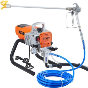 Pro Airless-Wandfarbspritzgerät, 1800 w elektrisches Spritzpistolen-Set, einstellbarer Sprühdruck mit Rohr für Wand- und Decken-/Holz- und