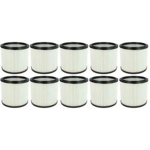 Vhbw - 10x Faltenfilter kompatibel mit Aqua Vac az 91951-10, ntp 20, Bulldog, ntp 30, Euromac v 10, Herkules 4000 Staubsauger - Patronenfilter, Weiß