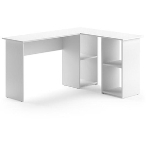 Vicco - Eckschreibtisch Carlo, Weiß, 136 x 112 cm