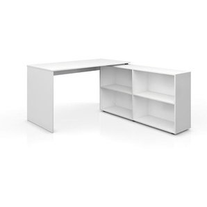 Vicco - Eckschreibtisch FlexPlus, Weiß, 137 x 60 cm