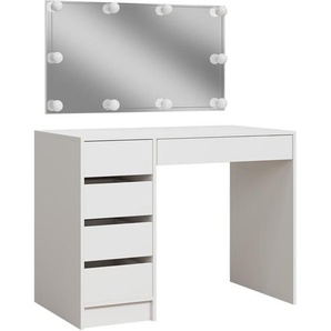Vicco - Schminktisch Thalia, Weiß, 100 cm mit led Beleuchtung