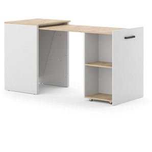 Vicco - Schreibtisch Adam, Greige/Artisan-Eiche, 60 x 50.4 cm ausziehbar
