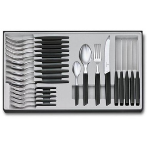 Victorinox Swiss Modern Cutlery Set 24 pcs black