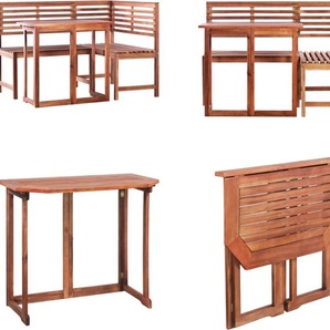 vidaXL 2 tlg. Bistro Set Akazie Massivholz - Tisch- Und Bankset - Tisch- Und Banksets - Außenmöbelset - Außenmöbelsets HL44038