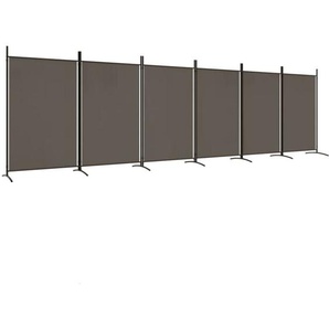 Vidaxl - 6-tlg. Paravent Anthrazit 520x180 cm Stoff