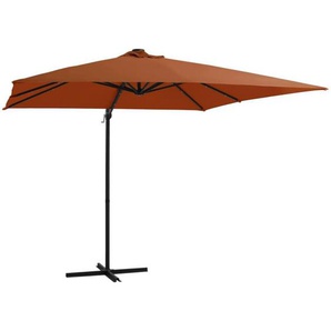 Vidaxl - Ampelschirm mit LED-Beleuchtung 250x250 cm Terrakotta