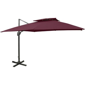 Vidaxl - Ampelschirm mit Lüftung 300x300 cm Bordeauxrot