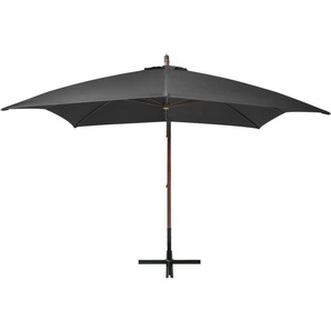 vidaXL Ampelschirm mit Mast Anthrazit 3x3 m Massivholz Tanne 313774