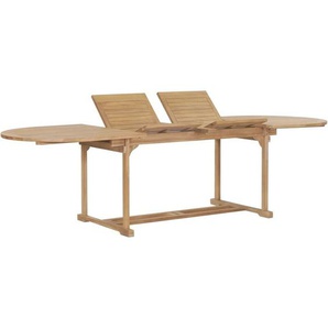 Vidaxl - Ausziehbarer Gartentisch 180-280x100x75 cm Massivholz Teak