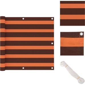 vidaXL Balkon-Sichtschutz Orange und Braun 90x600 cm Oxford-Gewebe - Sonnenschirme & Sonnenschutze TLS134931