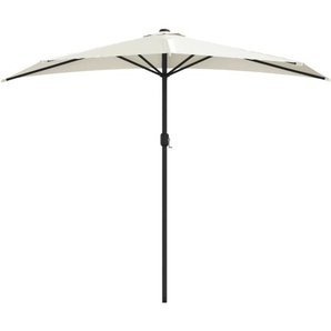 Vidaxl - Balkon-Sonnenschirm mit Alu-Mast Sandfarben 270x144 cm Halbrund