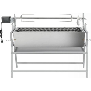 vidaXL BBQ Grill mit Drehspieß Eisen und Edelstahl 41349