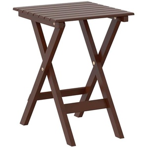 Vidaxl - Beistelltisch Klappbar Braun Massivholz Pappel