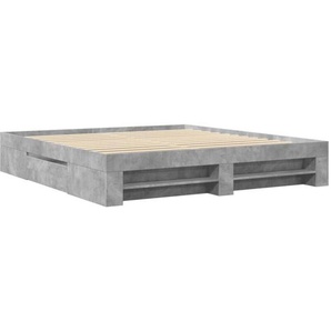 Vidaxl - Bettgestell Betongrau 180x200 cm Holzwerkstoff 272403
