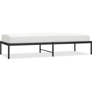vidaXL Bettgestell Metall Schwarz 75x190 cm 350836
