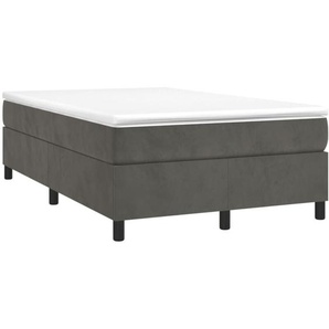 Vidaxl - Bettgestell ohne Matratze Dunkelgrau 120x200 cm Samt