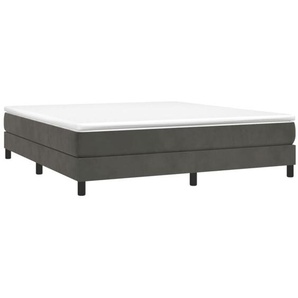Vidaxl - Bettgestell ohne Matratze Dunkelgrau 160x200 cm Samt