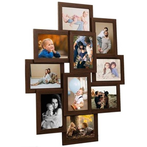 Vidaxl - Collage Bilderrahmen für 10x(13x18 cm) Fotos Dunkelbraun mdf
