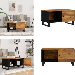 vidaXL Couchtisch 80x50x40 cm Massivholz Mango & Holzwerkstoff - Couchtisch - Couchtische - Beistelltisch - Sofatisch HL350635