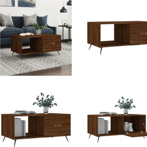 vidaXL Couchtisch Braun Eichen Optik 90x50x40 cm Holzwerkstoff - Couchtisch - Couchtische - Beistelltisch - Sofatisch HL829187