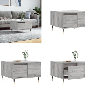vidaXL Couchtisch Grau Sonoma 55x55x36,5 cm Holzwerkstoff - Couchtisch - Couchtische - Beistelltisch - Sofatisch HL830754