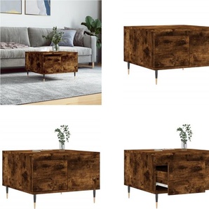 vidaXL Couchtisch Räuchereiche 55x55x36,5 cm Holzwerkstoff - Couchtisch - Couchtische - Beistelltisch - Sofatisch HL830753