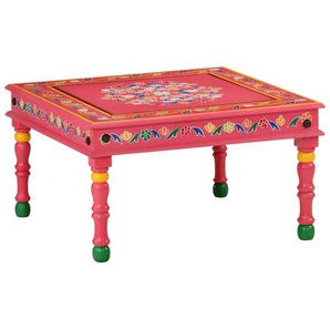 vidaXL Couchtisch Rosa Handbemalt Massivholz Mango