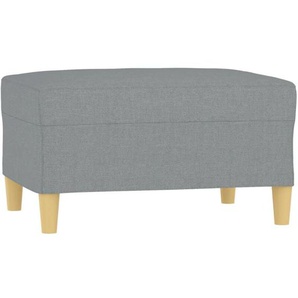 Vidaxl - Fußhocker Hellgrau 70x55x41 cm Stoff