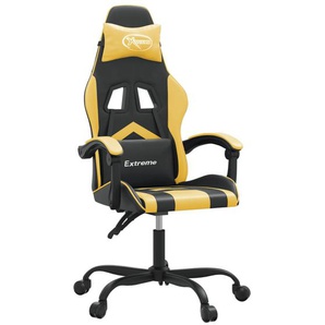 vidaXL Gaming-Stuhl Schwarz und Golden Kunstleder