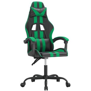 vidaXL Gaming-Stuhl Schwarz und Grün Kunstleder