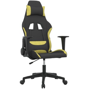 vidaXL Gaming-Stuhl Schwarz und Hellgrün Stoff
