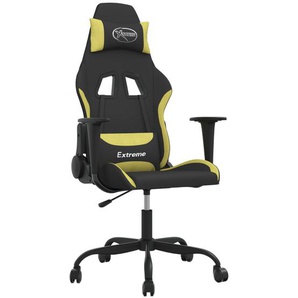 vidaXL Gaming-Stuhl Schwarz und Hellgrün Stoff
