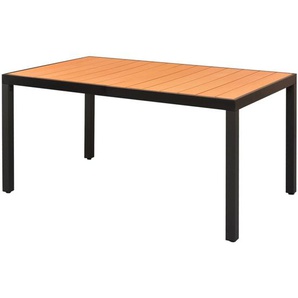 vidaXL Garten-Esstisch WPC Aluminium 150 x 90 x 74 cm Braun