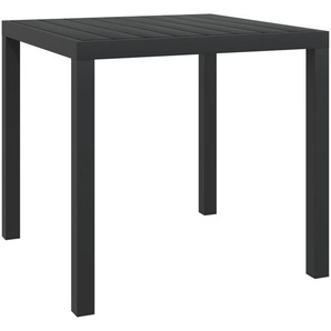 vidaXL Garten-Esstisch WPC Aluminium 80 x 80 x 74 cm Schwarz