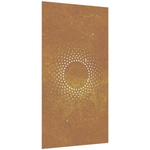 Vidaxl - Garten-Wandd105x55 cm Cortenstahl Sonne-Design 151674
