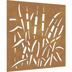 Vidaxl - Garten-Wandd55x55 cm Cortenstahl Gras-Design 551701