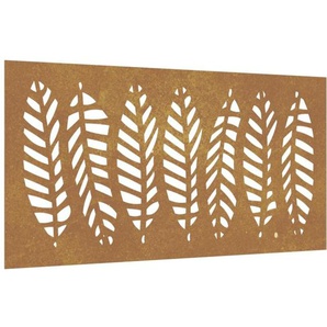Vidaxl - Garten-Wanddeko 105x55 cm Cortenstahl Blatt-Design