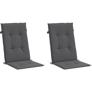Vidaxl - Gartenstuhlauflagen für Hochlehner 2 Stk. Anthrazit 120x50x3 cm