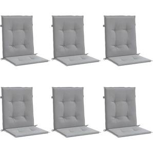 Vidaxl - Gartenstuhlauflagen für Niedriglehner 6 Stk. Grau Oxford-Gewebe 533989