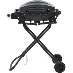 vidaXL Gasgrill Tragbar mit Kochzone Schwarz 44277