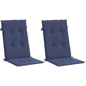 Vidaxl - Hochlehner-Auflagen 2 Stk. Marineblau Stoff