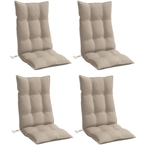 Vidaxl - Hochlehner-Auflagen 4 Stk. Taupe Oxford-Gewebe