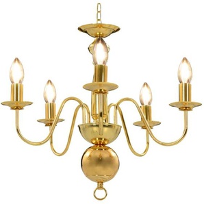Vidaxl - Kronleuchter Golden 5 x E14-Glühbirnen